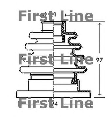 FIRST LINE fcb2717 -  Пыльник, приводной вал